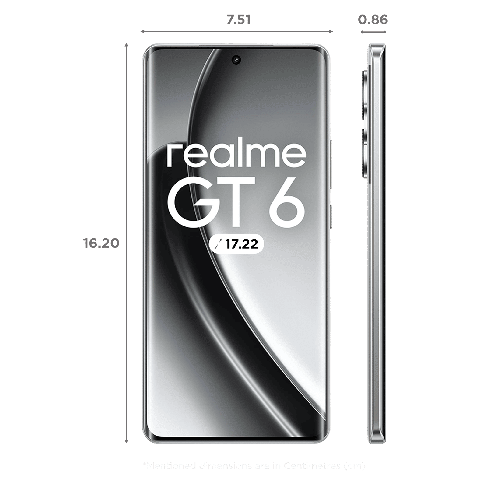 Buy realme GT 6 5G (12GB RAM, 256GB, Fluid Silver) Online - Croma